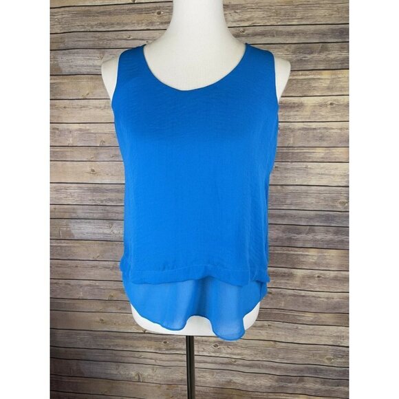 Rebecca Taylor Size 4 Layered Blouse Blue - Picture 1 of 11